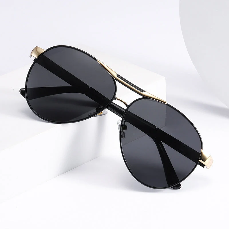 Damed elegante metall solbriller Luvikno