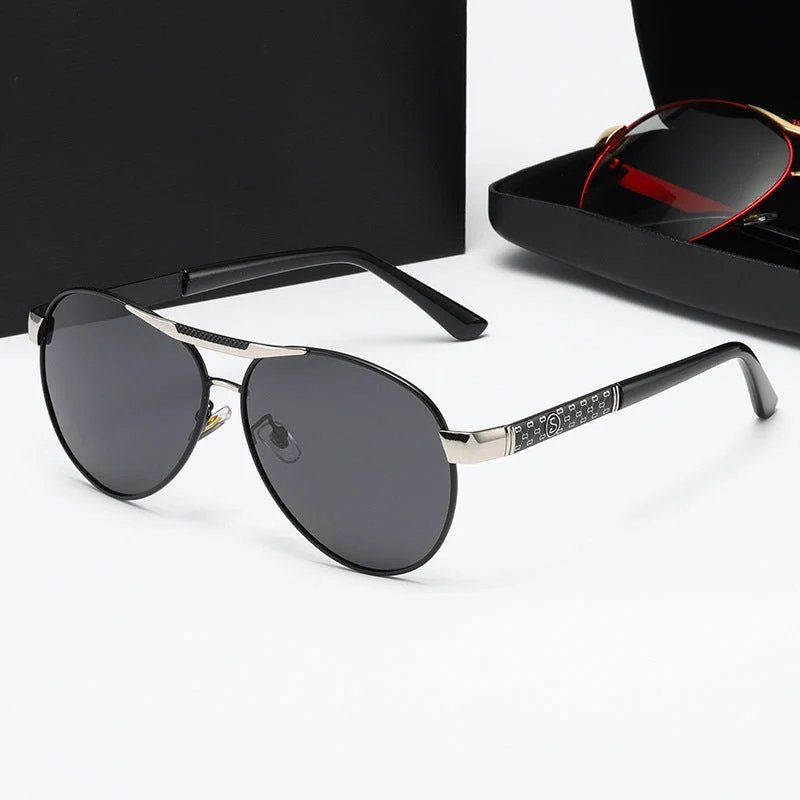 Damed elegante metall solbriller Luvikno