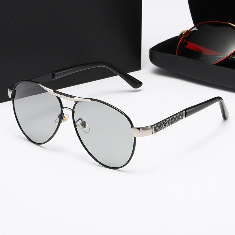 Damed elegante metall solbriller Luvikno