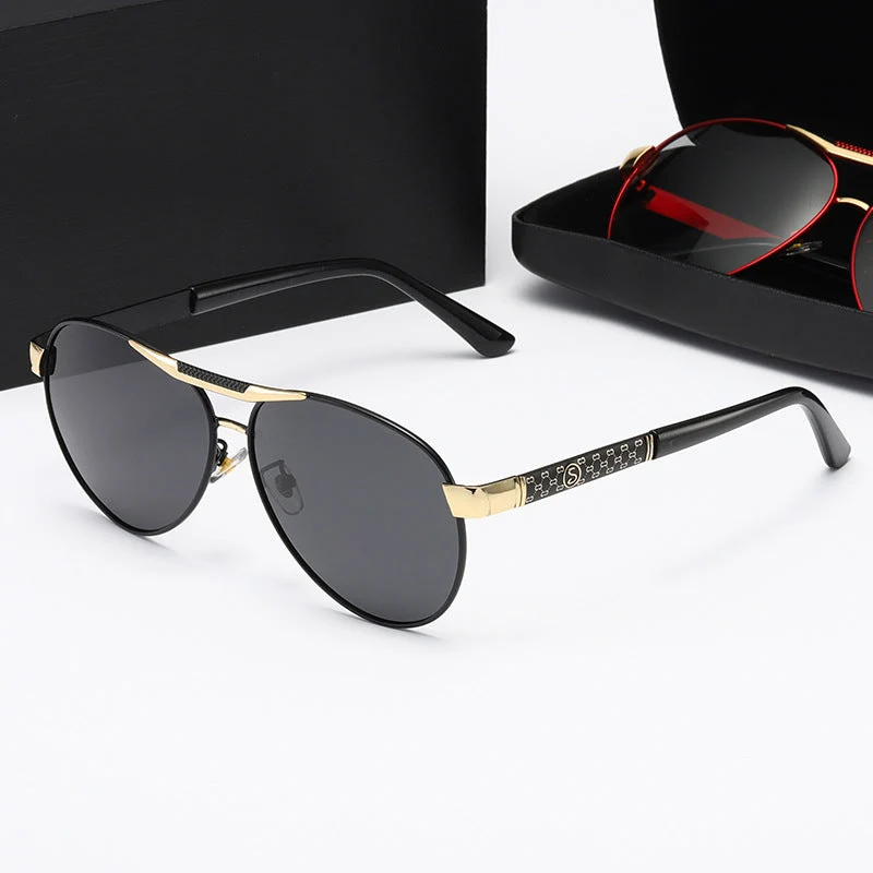 Damed elegante metall solbriller Luvikno