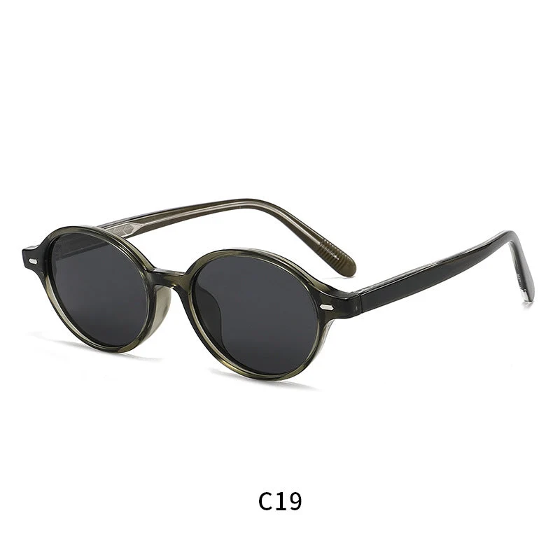 Dames trendy ronde zonnebriller Luvikno