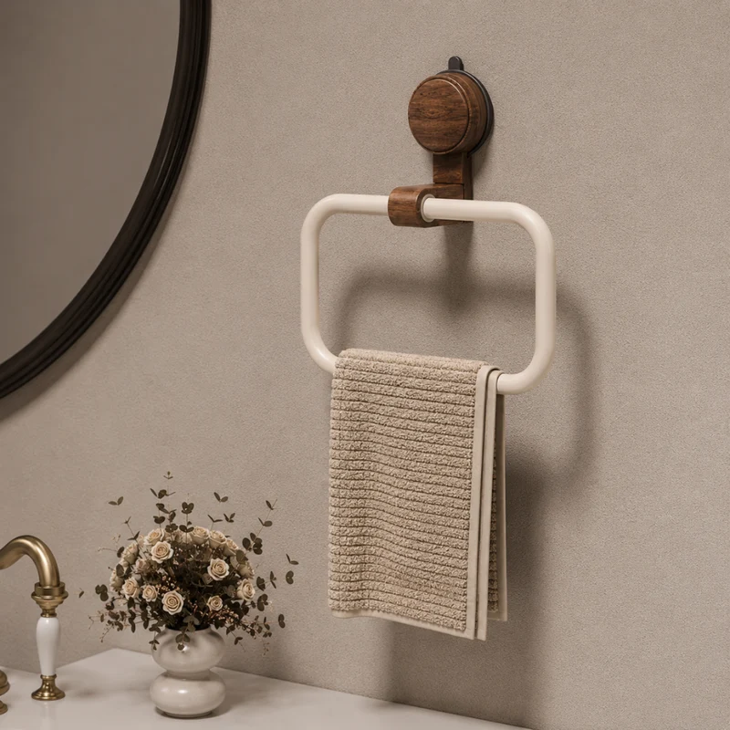 Handtuchring ohne Bohren – Wandhalter mit Saugnapf für Bad, Handtuch & Badezimmer