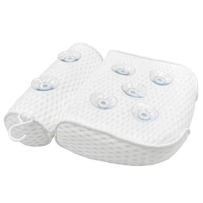 Badewannenkissen Ergonomisch – Atmungsaktives Badekissen mit 3D-Netz für Nacken- & Rückenkomfort