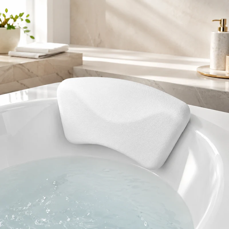 Badewannenkissen Ergonomisch – Weiches Nackenkissen für Badewanne mit Rutschfestem Halt