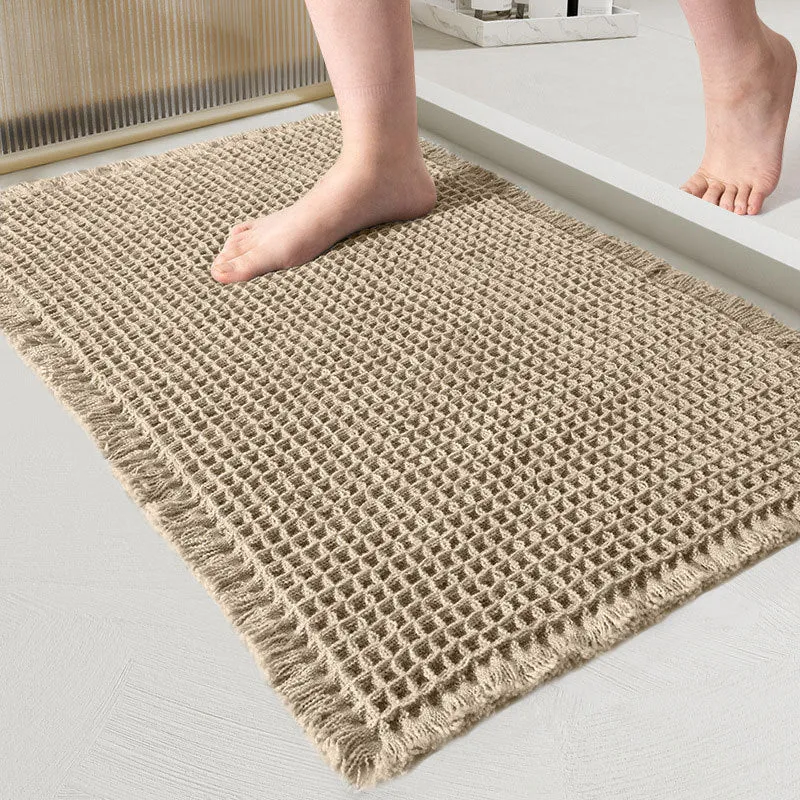 Schnell Trocknende Waffel-Badematte - Ultra-Saugfähiges Polyester für Badezimmer und Küche