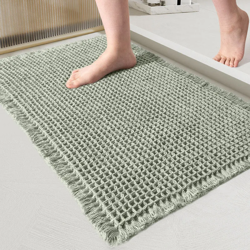 Schnell Trocknende Waffel-Badematte - Ultra-Saugfähiges Polyester für Badezimmer und Küche