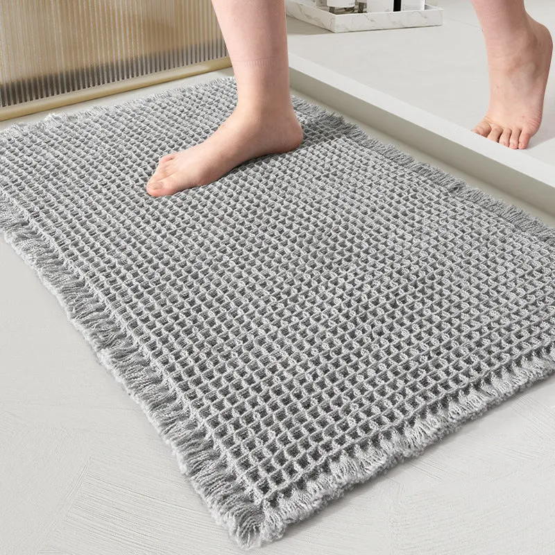 Schnell Trocknende Waffel-Badematte - Ultra-Saugfähiges Polyester für Badezimmer und Küche