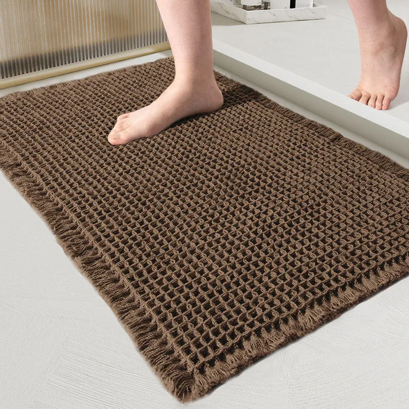 Schnell Trocknende Waffel-Badematte - Ultra-Saugfähiges Polyester für Badezimmer und Küche
