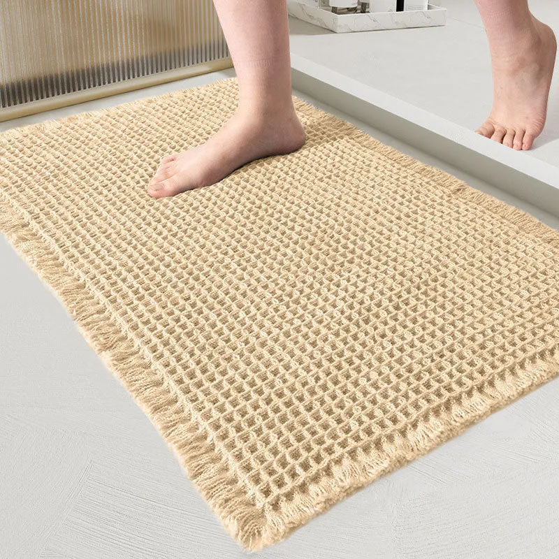 Schnell Trocknende Waffel-Badematte - Ultra-Saugfähiges Polyester für Badezimmer und Küche