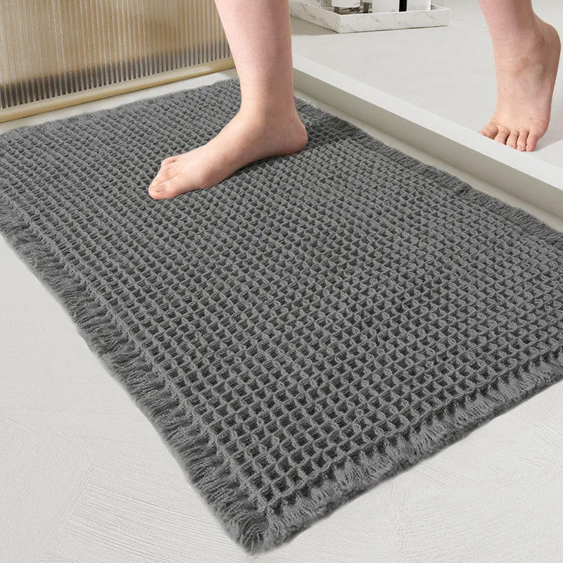 Schnell Trocknende Waffel-Badematte - Ultra-Saugfähiges Polyester für Badezimmer und Küche