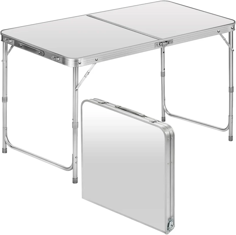 Klapptisch 120x60cm - Höhenverstellbarer Campingtisch Faltbar