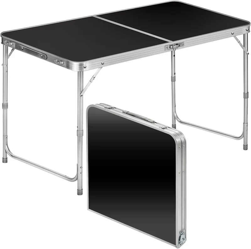 Klapptisch 120x60cm - Höhenverstellbarer Campingtisch Faltbar