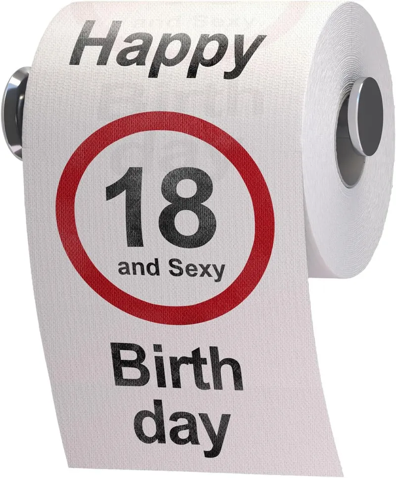 Toilettenpapier 18. Geburtstag - Witziges Geschenk & Party-Gag