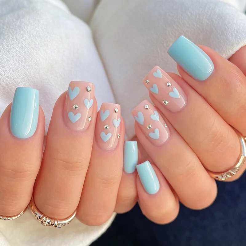 Heart-Inspired Nail Art Design Stornfield