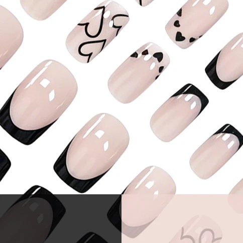 Heart-Inspired Acrylic Nail Art Set Stornfield