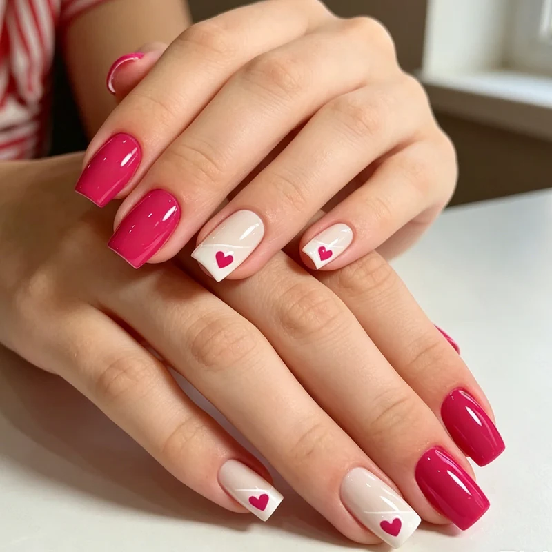 Heart-Embellished Nail Art Enhancements Stornfield