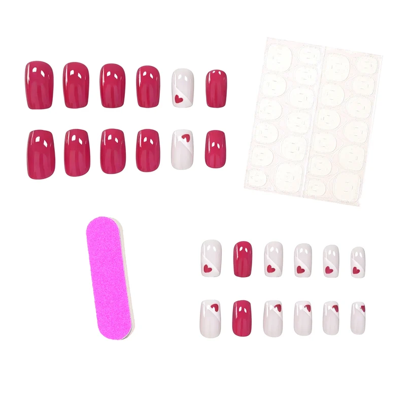 Heart-Embellished Nail Art Enhancements Stornfield