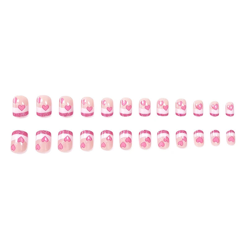 Heart-Embellished Gel Nail Extensions Stornfield