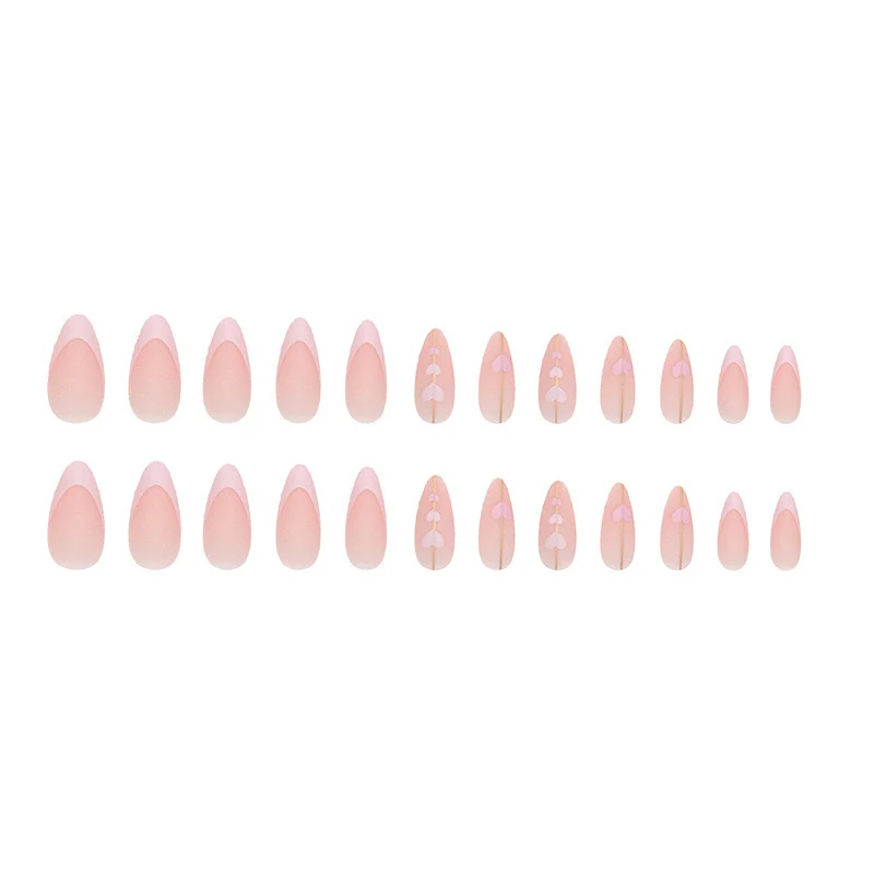 Heart-Embellished Acrylic Nail Extensions Stornfield