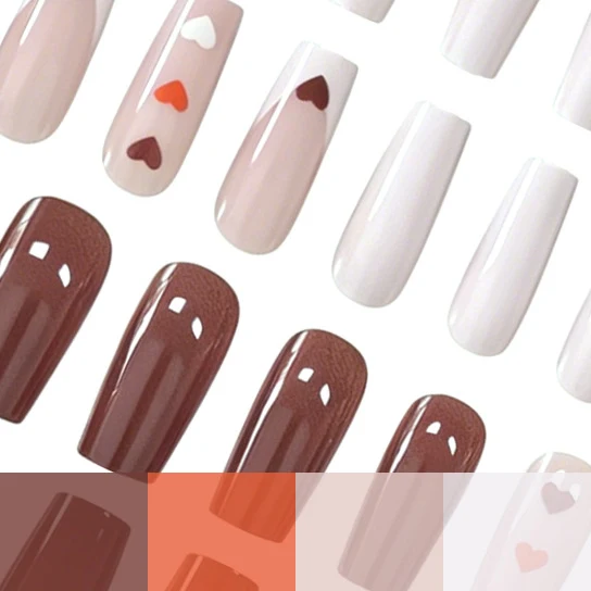 Heart-Detail Acrylic Nail Art Enhancements Stornfield