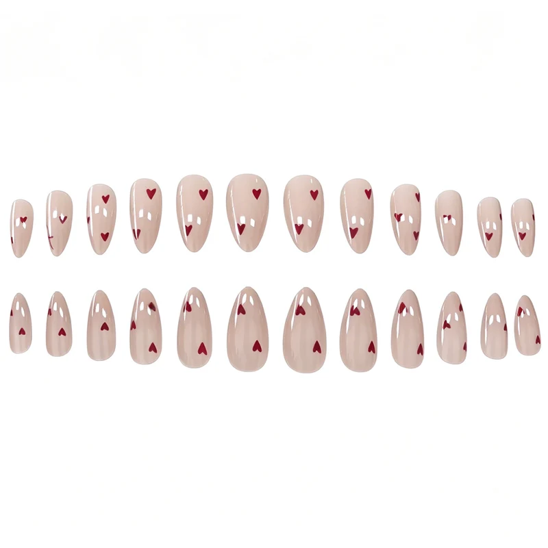 Heart-Design Acrylic Nail Enhancements Stornfield
