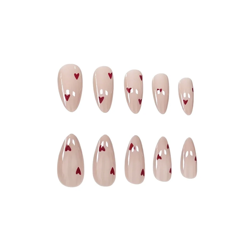 Heart-Design Acrylic Nail Enhancements Stornfield