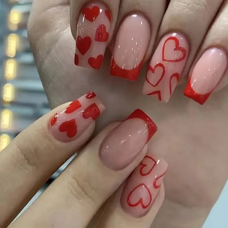 Heart-Design Acrylic Nail Art Set Stornfield
