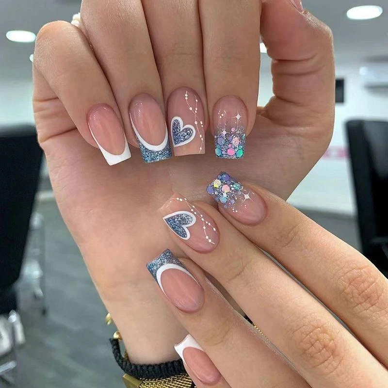Heart-Design Acrylic Nail Art Set Stornfield
