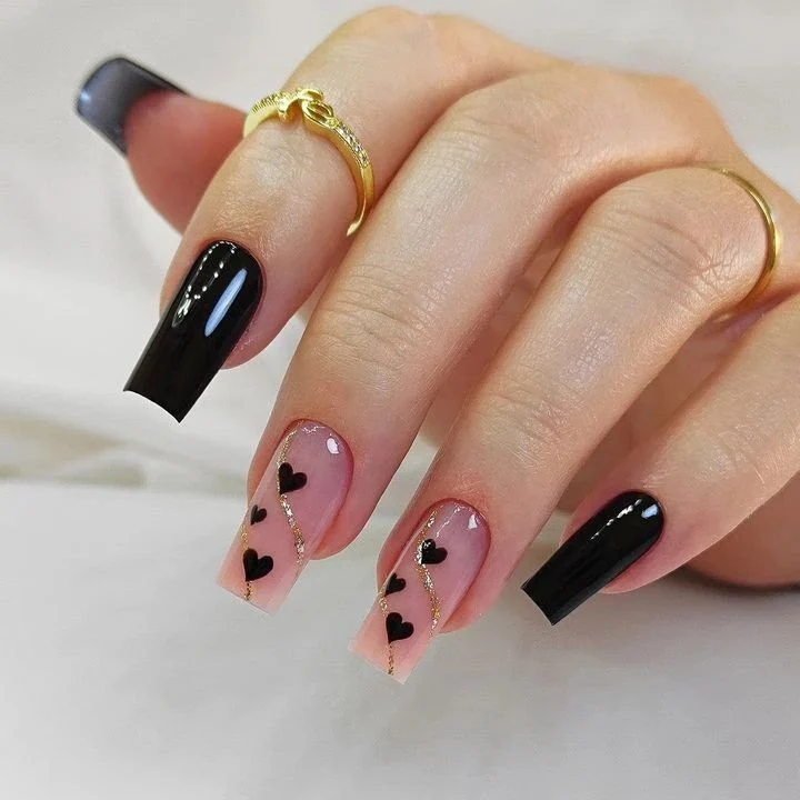 Heart-Decorated Nail Art Stornfield