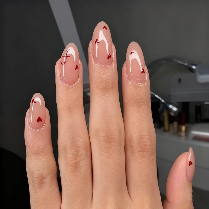 Heart-Attended Gel Nail Enhancements Stornfield