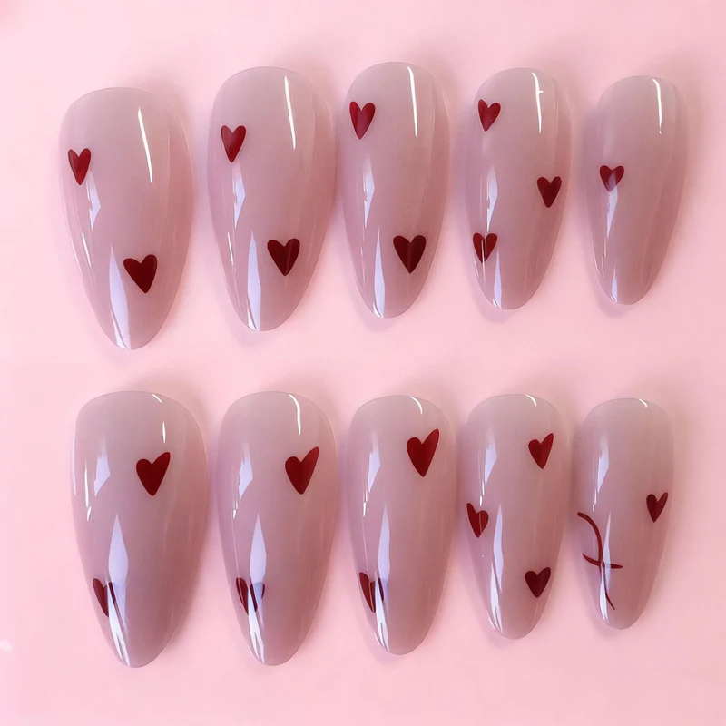 Heart-Attended Gel Nail Enhancements Stornfield