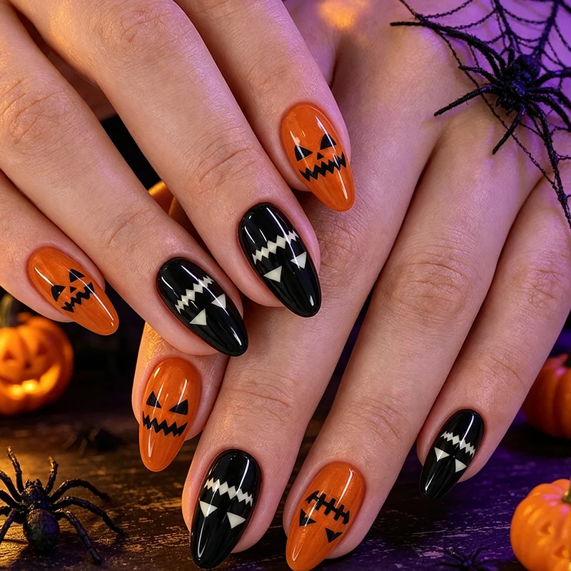 Halloween-Themed Stiletto Nail Art Stornfield