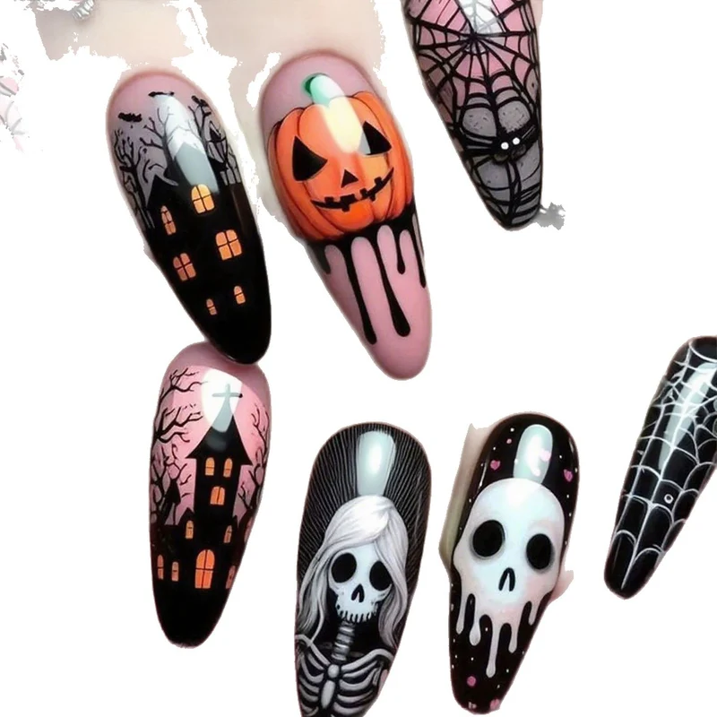 Halloween Themed Spooky Nail Art Stornfield
