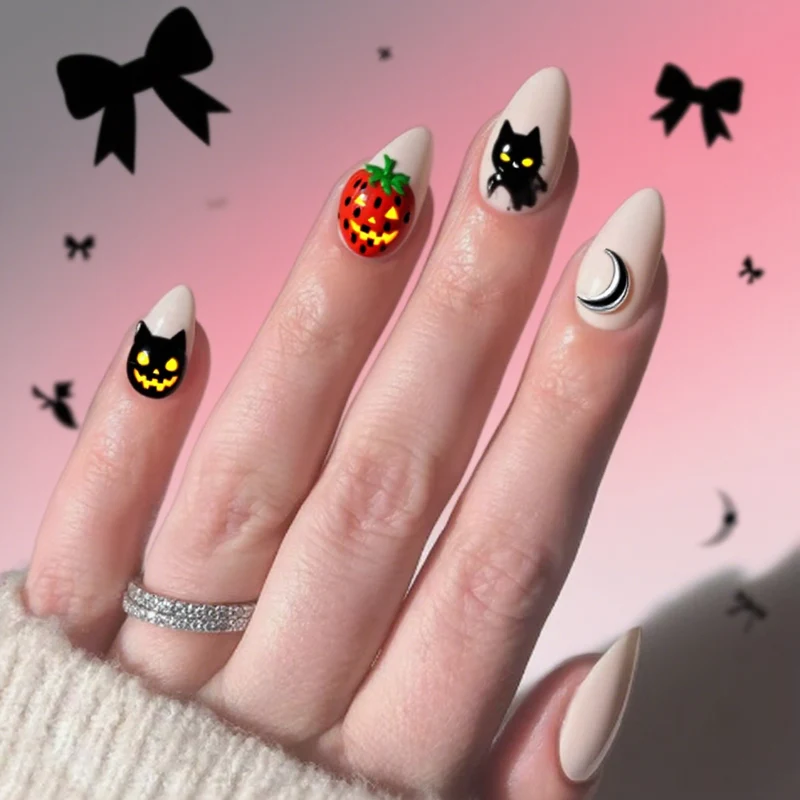 Halloween Themed Spooky Nail Art Stornfield