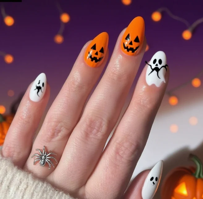 Halloween Themed Spooky Nail Art Stornfield