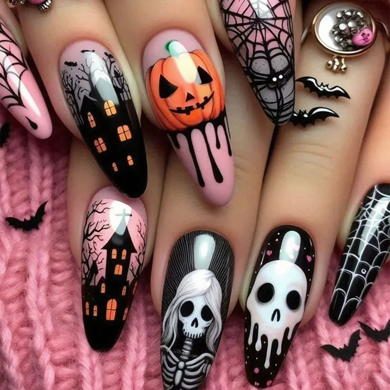 Halloween Themed Spooky Nail Art Stornfield