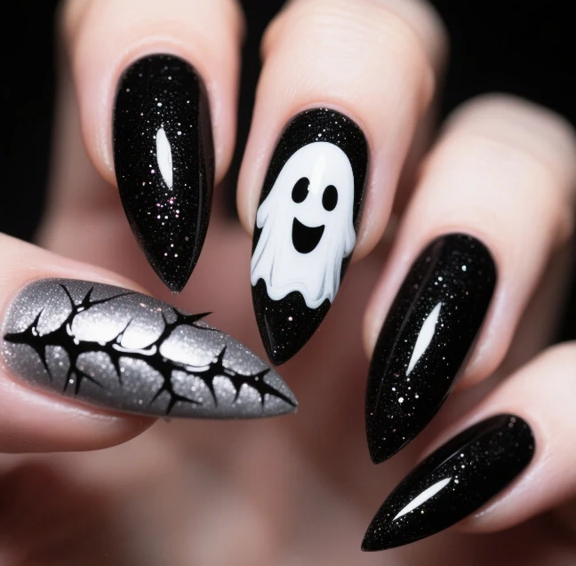 Halloween Themed Spooky Nail Art Stornfield