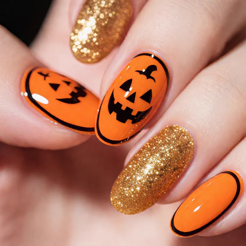Halloween Themed Spooky Nail Art Stornfield