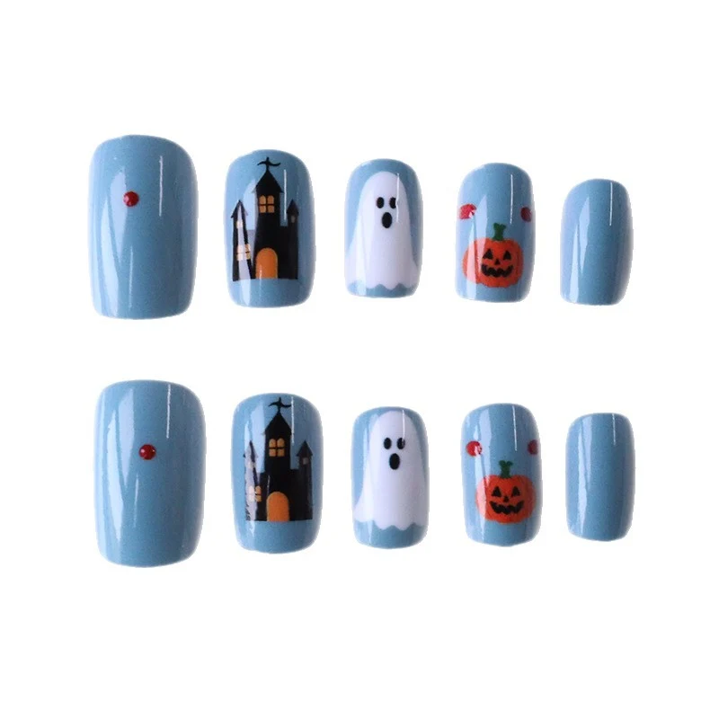 Halloween-Themed Press-On Nail Art Set Stornfield