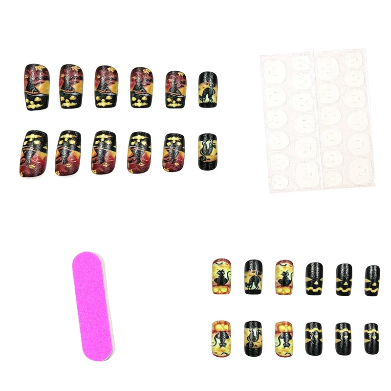 Halloween-Themed Press-On Nail Art Stornfield