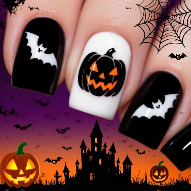 Halloween-Themed Nail Art Set Stornfield