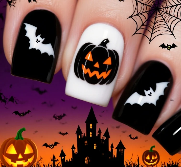 Halloween-Themed Nail Art Set Stornfield