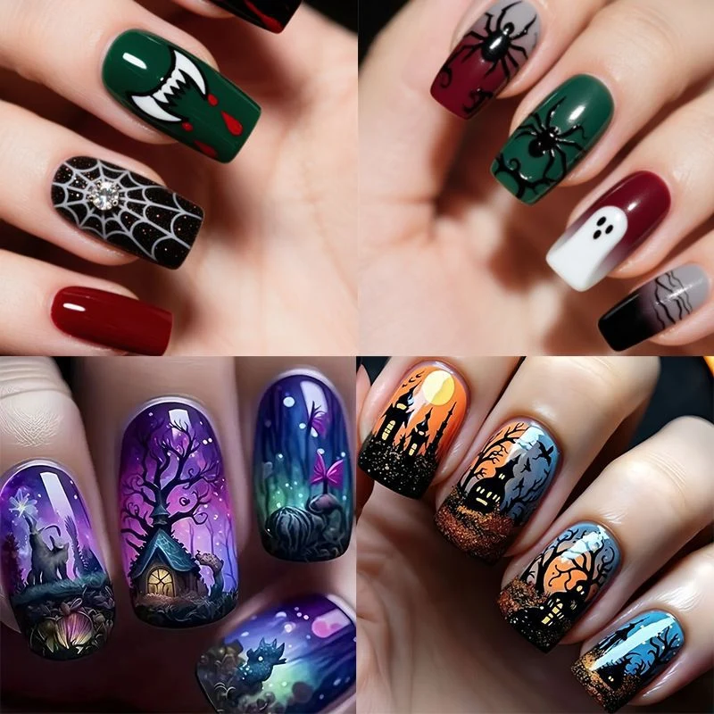 Halloween Themed Nail Art Extensions Stornfield