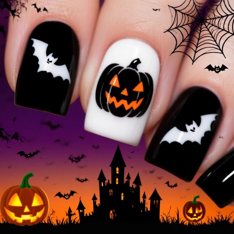 Halloween Themed Nail Art Extensions Stornfield