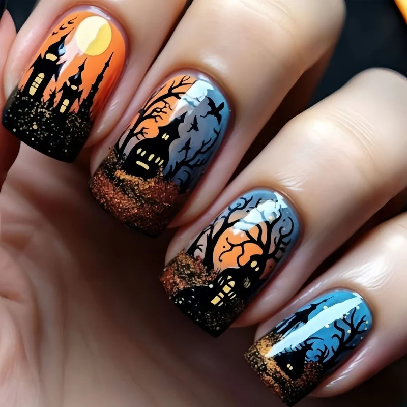 Halloween Themed Nail Art Extensions Stornfield