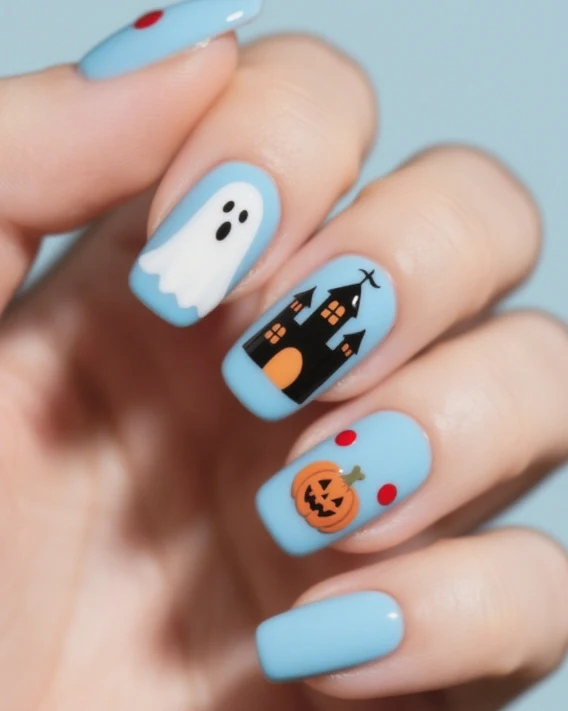 Halloween Themed Nail Art Extensions Stornfield