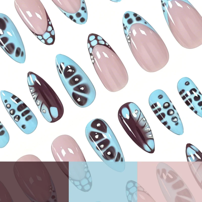 Künstlerische von Schmetterlingen inspirierte Nagelverlängerungen Karnz