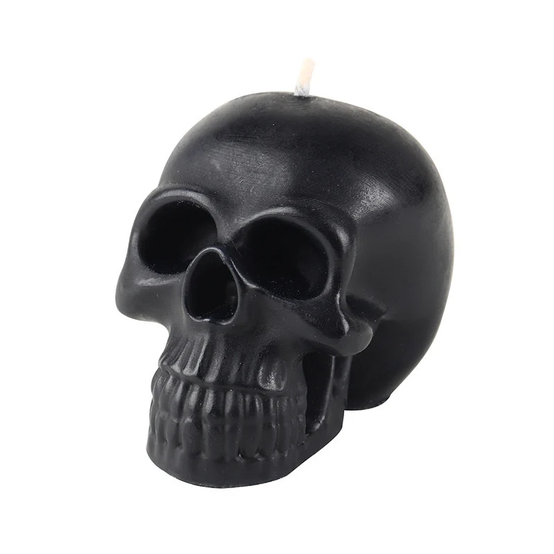 Sculptural Skull-Shaped Decorative Wax Candle