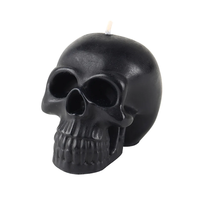 Sculptural Skull-Shaped Decorative Candle with Realistic Anatomy Detail