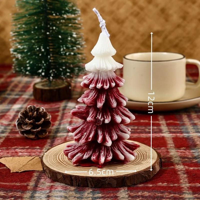 Sculptural Pine Christmas Tree Decorative Soy Wax Candle